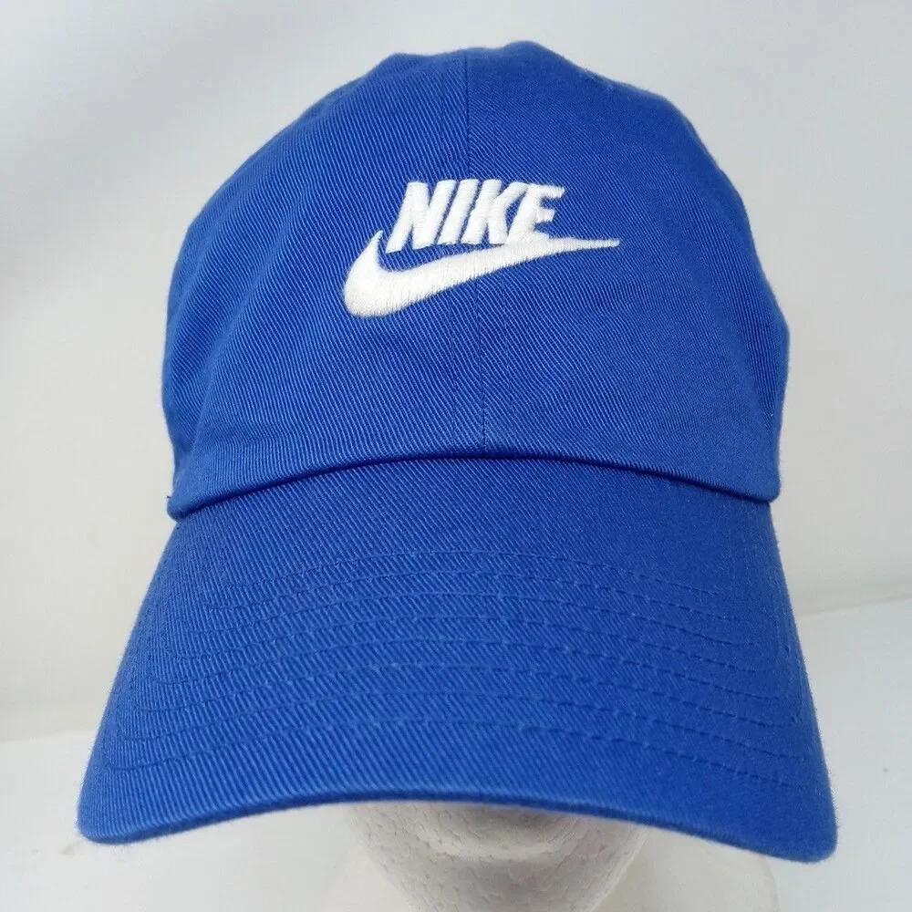 Nike Sportswear Club Cap Size Medium/Large Adjustable Dad Hat Blue Twill